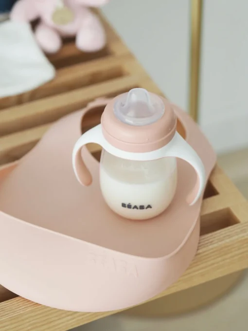 BÉABA Couverts, Vaisselle Et Bavoirs*Biberon D'Apprentissage 2 En 1 210 Ml Old Pink