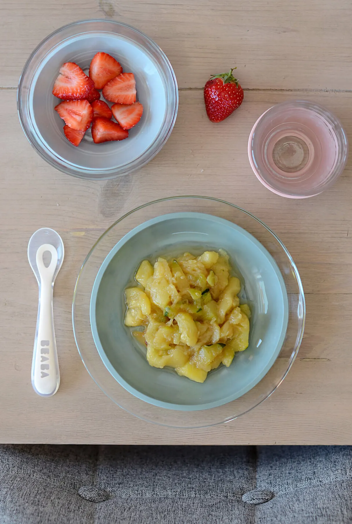 BÉABA Couverts, Vaisselle Et Bavoirs*Coffret Repas Verre Eucalyptus