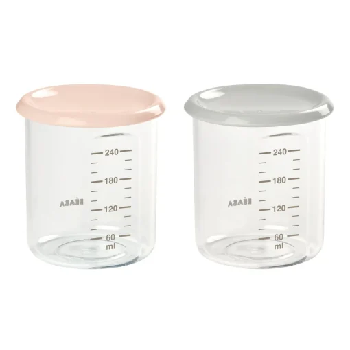 BÉABA Pots De Conservation*Lot 2 Maxi Portion Old Pink/Grey