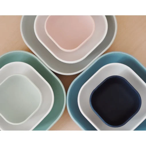 BÉABA Goûter Sain*Lot De 3 Bols Silicone Gigogne Sage Green