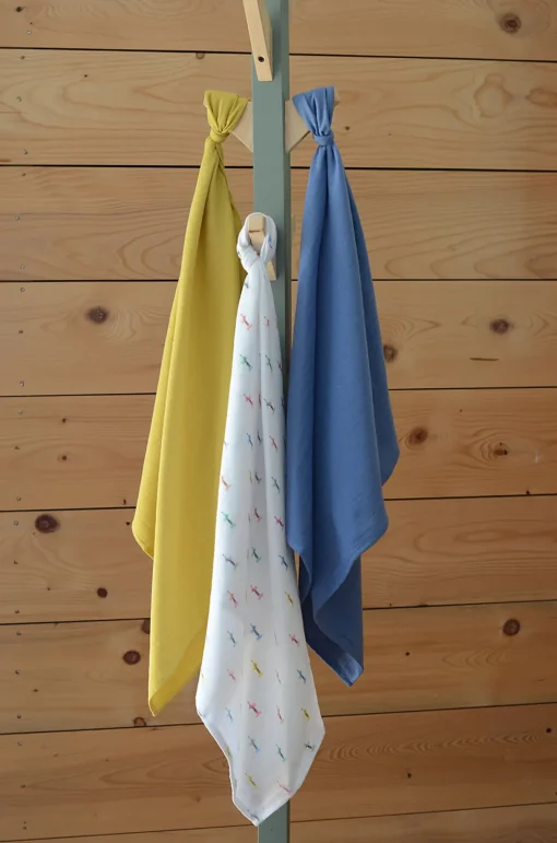 BÉABA Accessoires De Toilette*Lot De 3 Langes En Coton Teckel