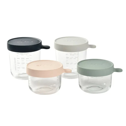 BÉABA Pots De Conservation*Lot De 4 Portions Verre - Eucalyptus