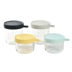 BÉABA Pots De Conservation*Lot De 4 Portions Verre - Pastel