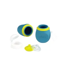 BÉABA Goûter Sain*Set Babysqueez' 2 En 1 & Squeez'Portion 180Ml Blue