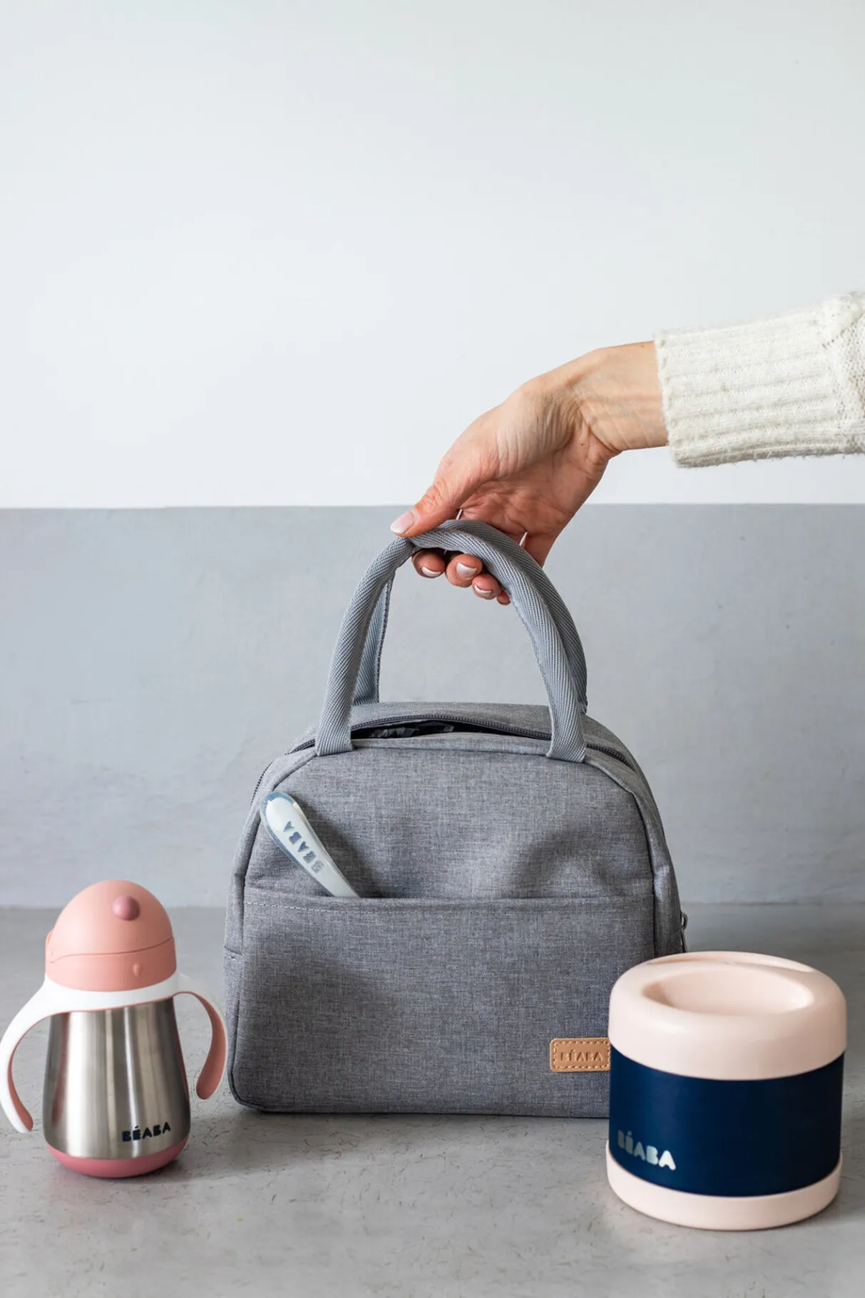 BÉABA Sacs Isotherme Bébé*Set Repas On The Go Old Pink