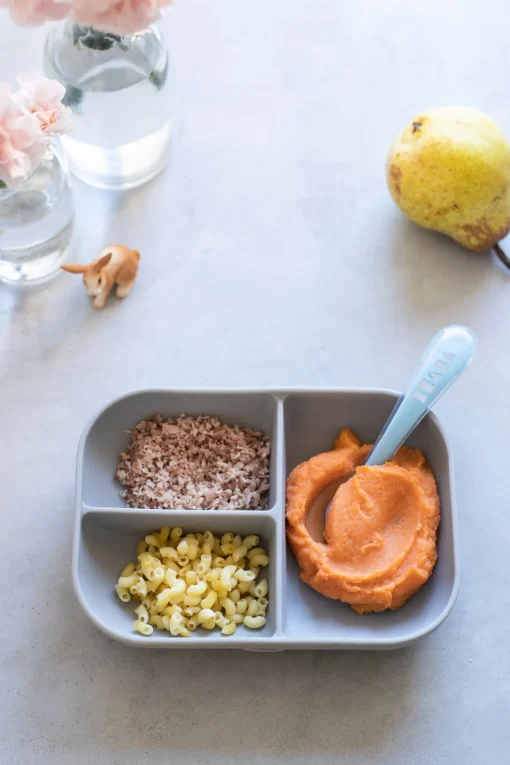 BÉABA Couverts, Vaisselle Et Bavoirs*Set Repas Silicone Avec Ventouse Grey