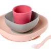 BÉABA Couverts, Vaisselle Et Bavoirs*Set Vaisselle Silicone 4 Pieces Pink