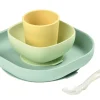BÉABA Couverts, Vaisselle Et Bavoirs*Set Vaisselle Silicone 4 Pieces Yellow
