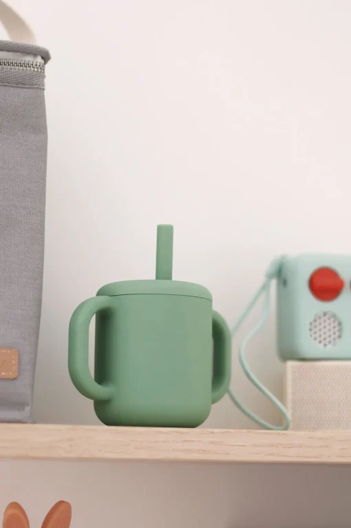 BÉABA Couverts, Vaisselle Et Bavoirs*Tasse Paille Silicone Sage Green